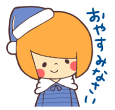 Girl wearing a variety of hood sticker #3332341