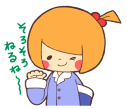 Girl wearing a variety of hood sticker #3332343