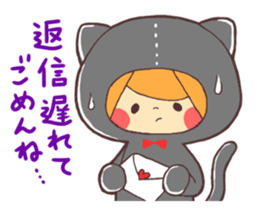 Girl wearing a variety of hood sticker #3332348