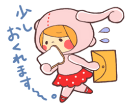 Girl wearing a variety of hood sticker #3332349