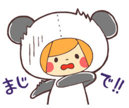 Girl wearing a variety of hood sticker #3332351