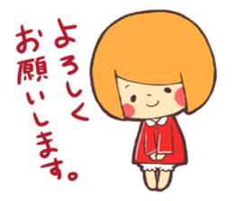 Girl wearing a variety of hood sticker #3332353