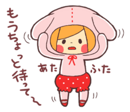 Girl wearing a variety of hood sticker #3332366