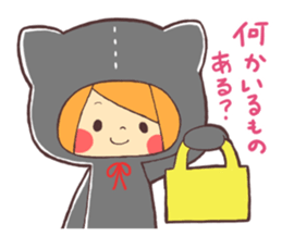 Girl wearing a variety of hood sticker #3332367