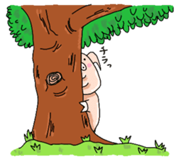 The pleasant friends in woods sticker #3332520