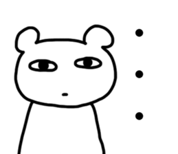 Negative white bear sticker #3333362