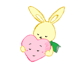 Be moved to tears (Heart & Rabbit) sticker #3333698