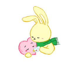 Be moved to tears (Heart & Rabbit) sticker #3333699