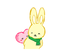 Be moved to tears (Heart & Rabbit) sticker #3333700
