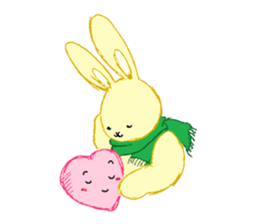 Be moved to tears (Heart & Rabbit) sticker #3333701