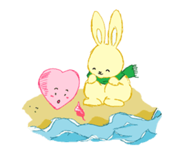 Be moved to tears (Heart & Rabbit) sticker #3333703