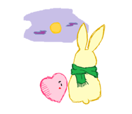Be moved to tears (Heart & Rabbit) sticker #3333704