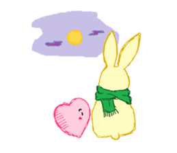 Be moved to tears (Heart & Rabbit) sticker #3333704