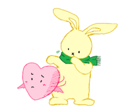 Be moved to tears (Heart & Rabbit) sticker #3333708