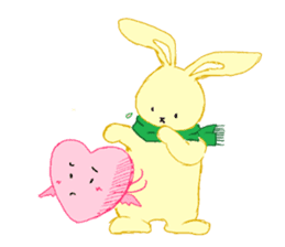 Be moved to tears (Heart & Rabbit) sticker #3333708