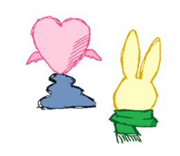 Be moved to tears (Heart & Rabbit) sticker #3333709