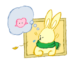 Be moved to tears (Heart & Rabbit) sticker #3333711