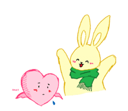 Be moved to tears (Heart & Rabbit) sticker #3333714