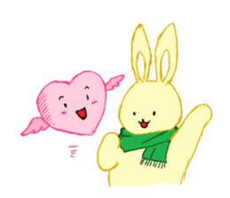 Be moved to tears (Heart & Rabbit) sticker #3333718