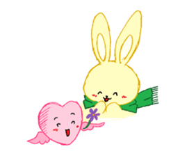 Be moved to tears (Heart & Rabbit) sticker #3333720