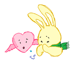 Be moved to tears (Heart & Rabbit) sticker #3333721