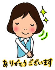 office lady HANAchan sticker #3337546