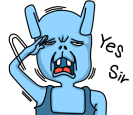 Happy Bunny (Mr. Blue) sticker #3338844