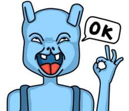 Happy Bunny (Mr. Blue) sticker #3338845