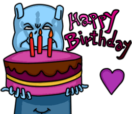 Happy Bunny (Mr. Blue) sticker #3338850