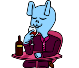 Happy Bunny (Mr. Blue) sticker #3338854