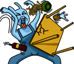 Happy Bunny (Mr. Blue) sticker #3338858