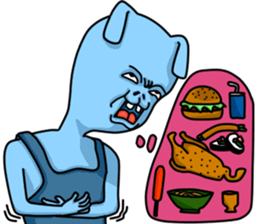 Happy Bunny (Mr. Blue) sticker #3338859