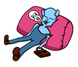 Happy Bunny (Mr. Blue) sticker #3338862