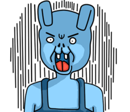 Happy Bunny (Mr. Blue) sticker #3338864