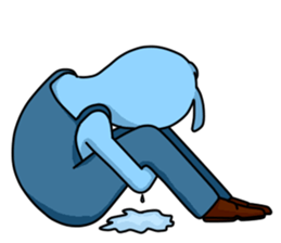 Happy Bunny (Mr. Blue) sticker #3338865