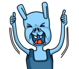 Happy Bunny (Mr. Blue) sticker #3338866