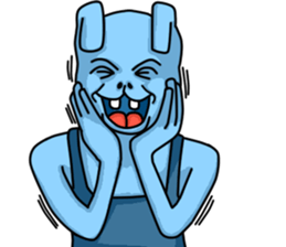 Happy Bunny (Mr. Blue) sticker #3338867