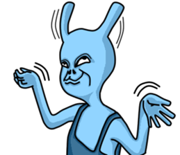 Happy Bunny (Mr. Blue) sticker #3338868