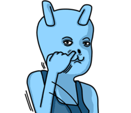 Happy Bunny (Mr. Blue) sticker #3338869