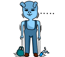 Happy Bunny (Mr. Blue) sticker #3338873