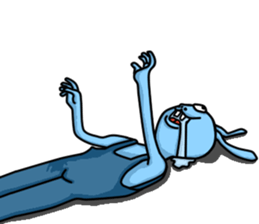 Happy Bunny (Mr. Blue) sticker #3338875