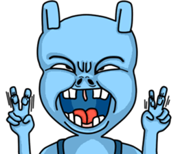 Happy Bunny (Mr. Blue) sticker #3338876