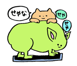 Kansai-born cat and monsters sticker #3339442
