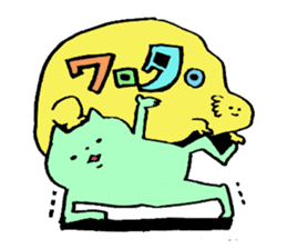 Kansai-born cat and monsters sticker #3339443