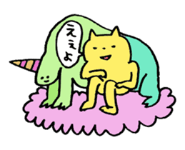Kansai-born cat and monsters sticker #3339445