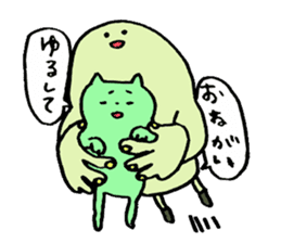 Kansai-born cat and monsters sticker #3339457