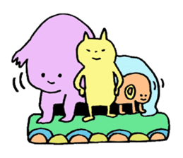 Kansai-born cat and monsters sticker #3339463