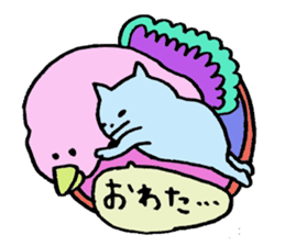 Kansai-born cat and monsters sticker #3339466