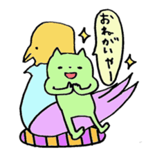 Kansai-born cat and monsters sticker #3339468