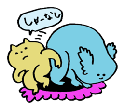 Kansai-born cat and monsters sticker #3339469